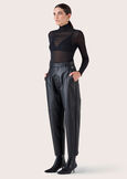 Peony eco-leather trousers NERO BLACK Woman image number 3