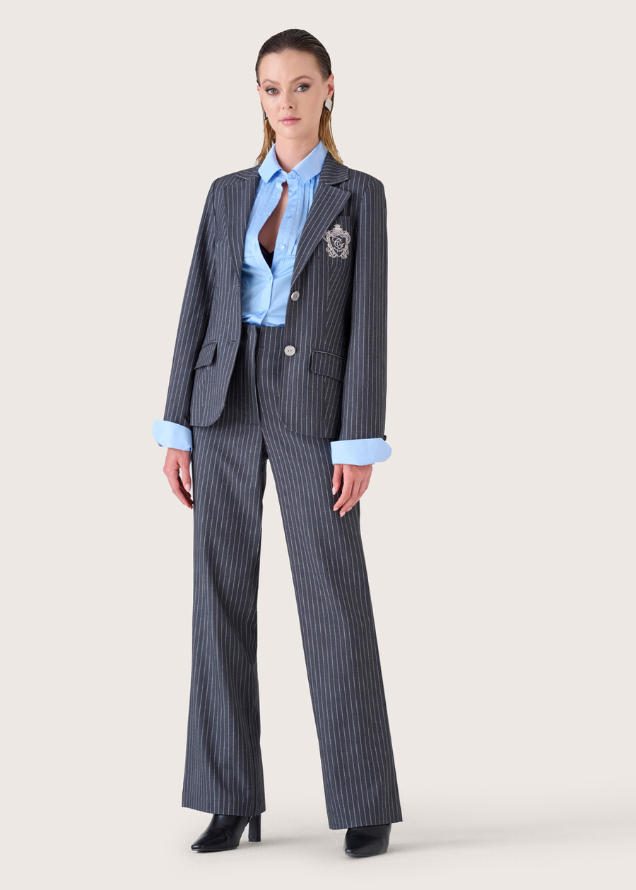 Giastin pinstriped blazer GRIGIO Woman , image number 5