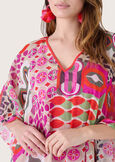 Bacco 100% cotton kaftan ROSA FUCSIA Woman image number 3