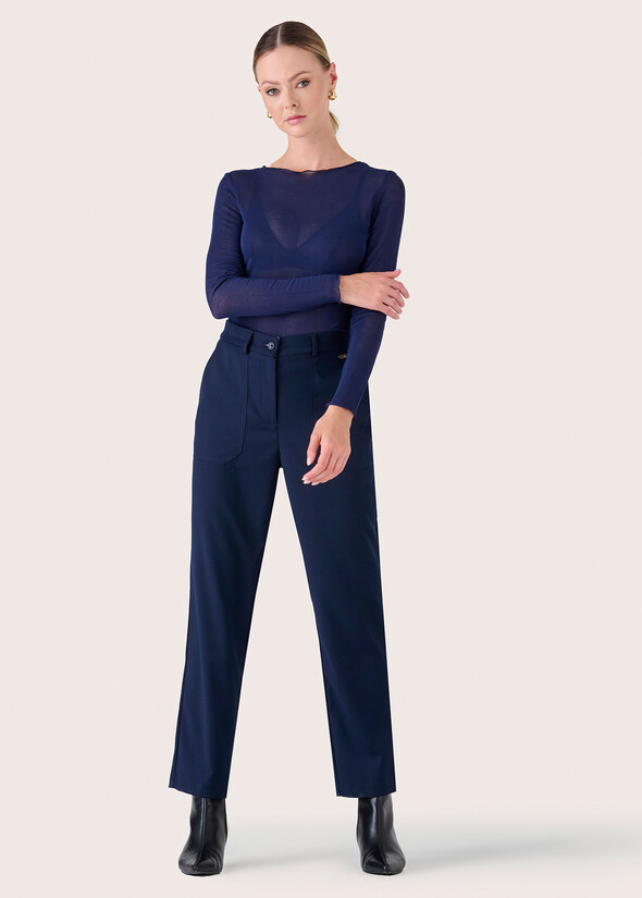 Pantalone Lara in poliviscosa BLUE OLTREMARE Donna null