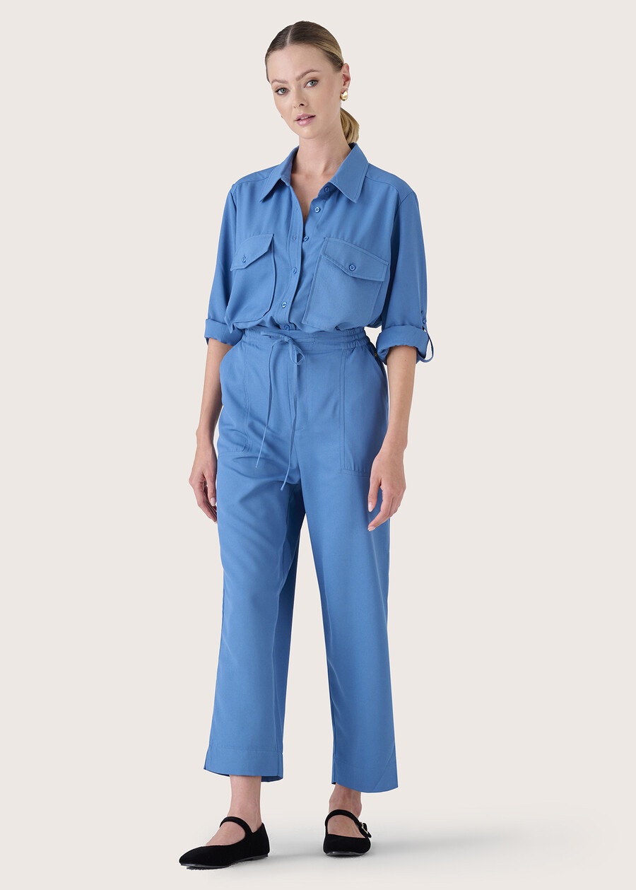 Pintus crepe trousers BLU AVION Woman , image number 2