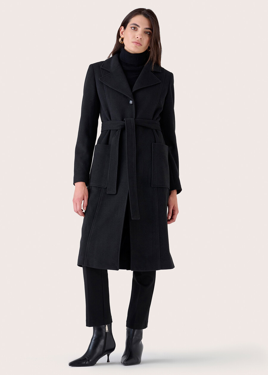 Camillo woolen coat NERO BLACKBEIGE GREIGE Woman , image number 2