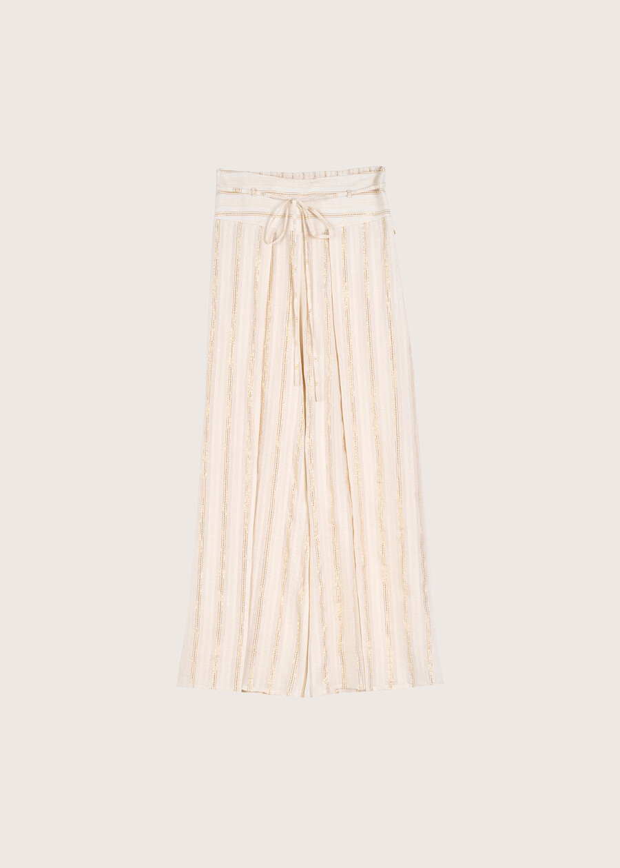 Pikie 100% cotton trousers BEIGE NAVAJO Woman , image number 5