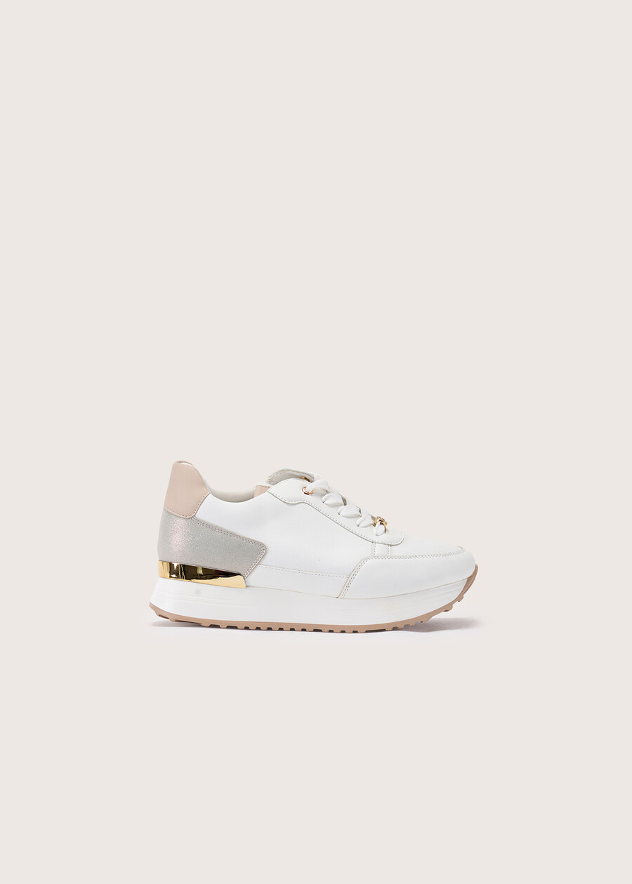 Sherly eco-leather gym shoes BIANCO WHITE Woman , image number 2