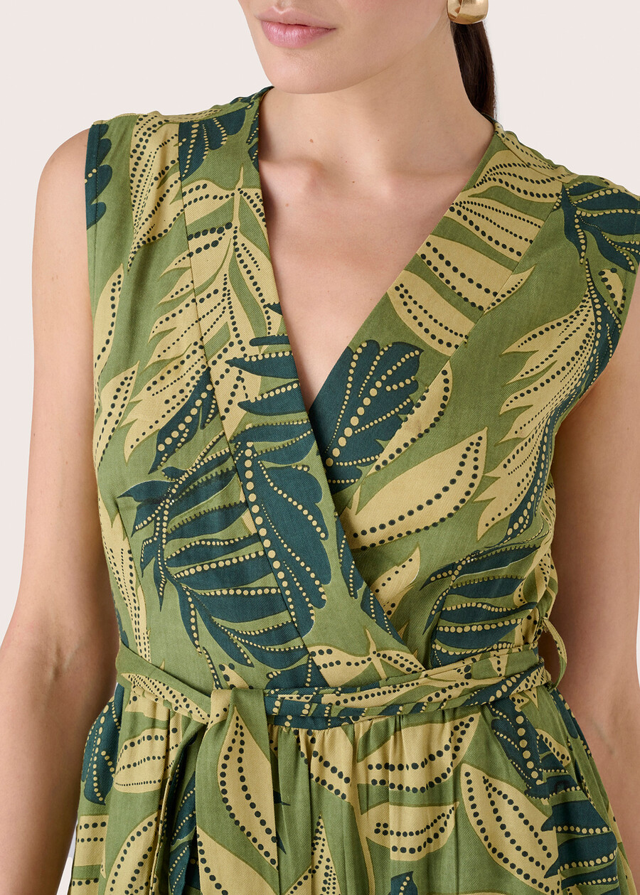 Alan Dress with Tropical Print VERDE Woman , image number 4