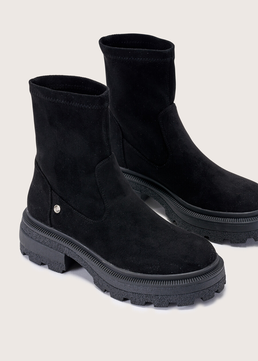 Slippy eco-suede ankle boots NERO BLACK Woman , image number 1