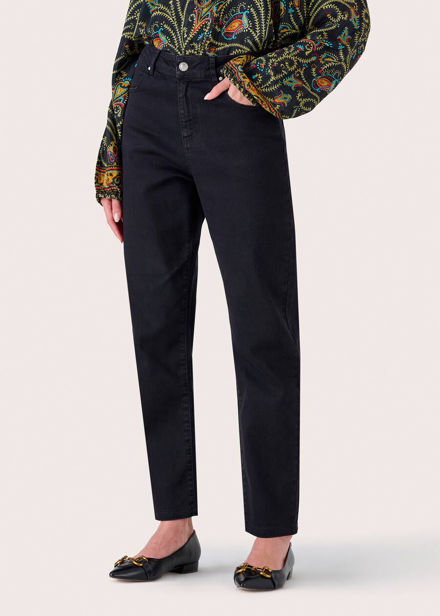 Kate cotton denim trousers DENIMNERO BLACK Woman , image number 3