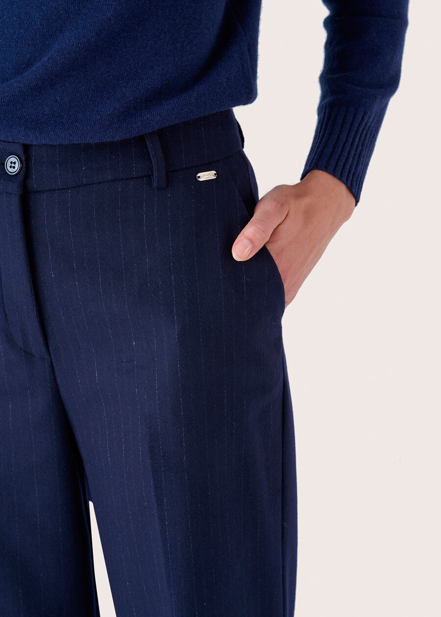 Primo polyviscose trousers BLUE OLTREMARE Woman , image number 4