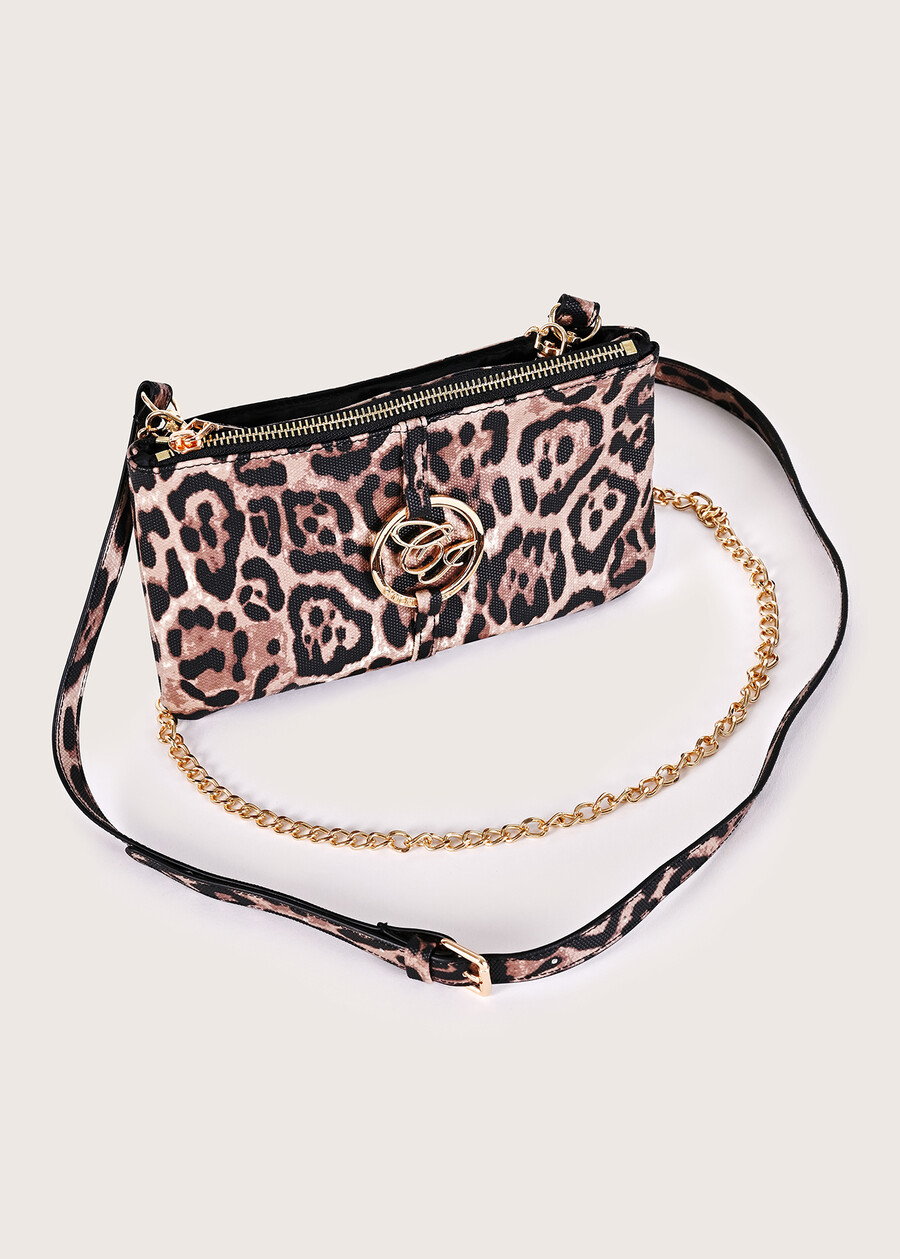 Tonga animalier eco-leather clutch bag NERO BLACK Woman , image number 2