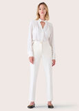 Alice trousers in Milano stitch BIANCO WHITE Woman image number 3