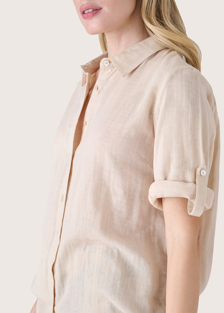 Craggy 100% cotton shirt BIANCO WHITEBEIGE DUNE Woman , image number 2