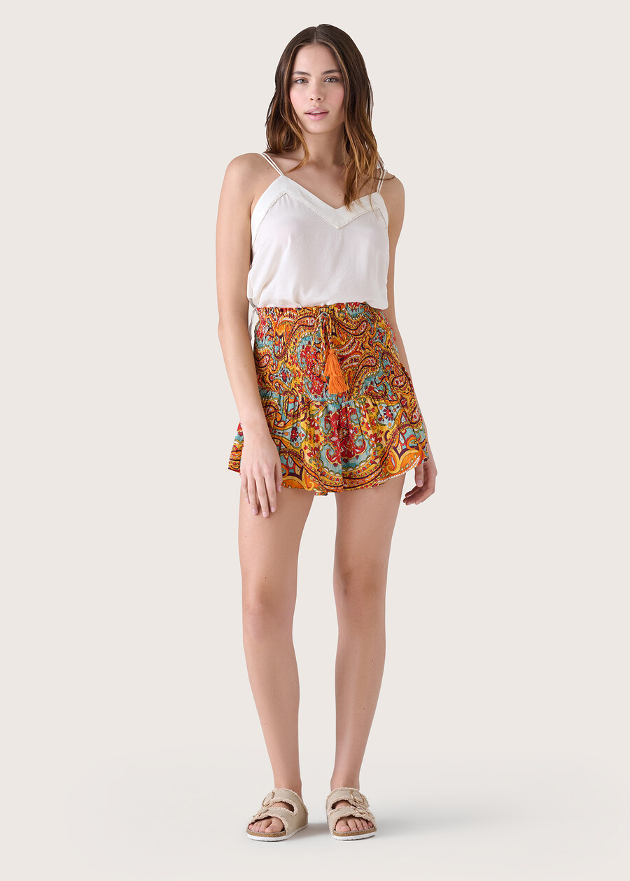 Butter 100% cotton shorts GIALLO MANGO Woman , image number 2