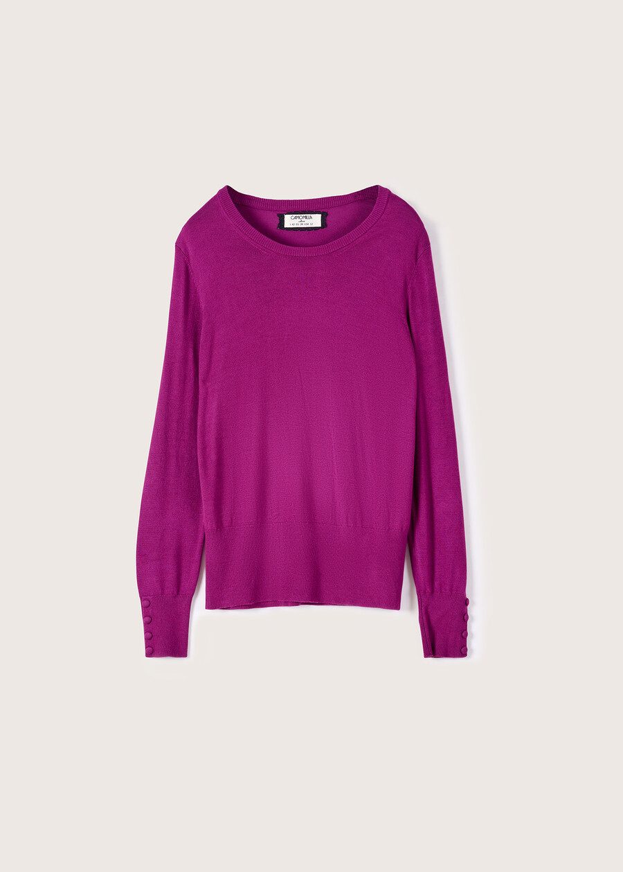 Melody crew neck jersey ROSSO MAGENTAVERDE BOTTIGLIA Woman , image number 4