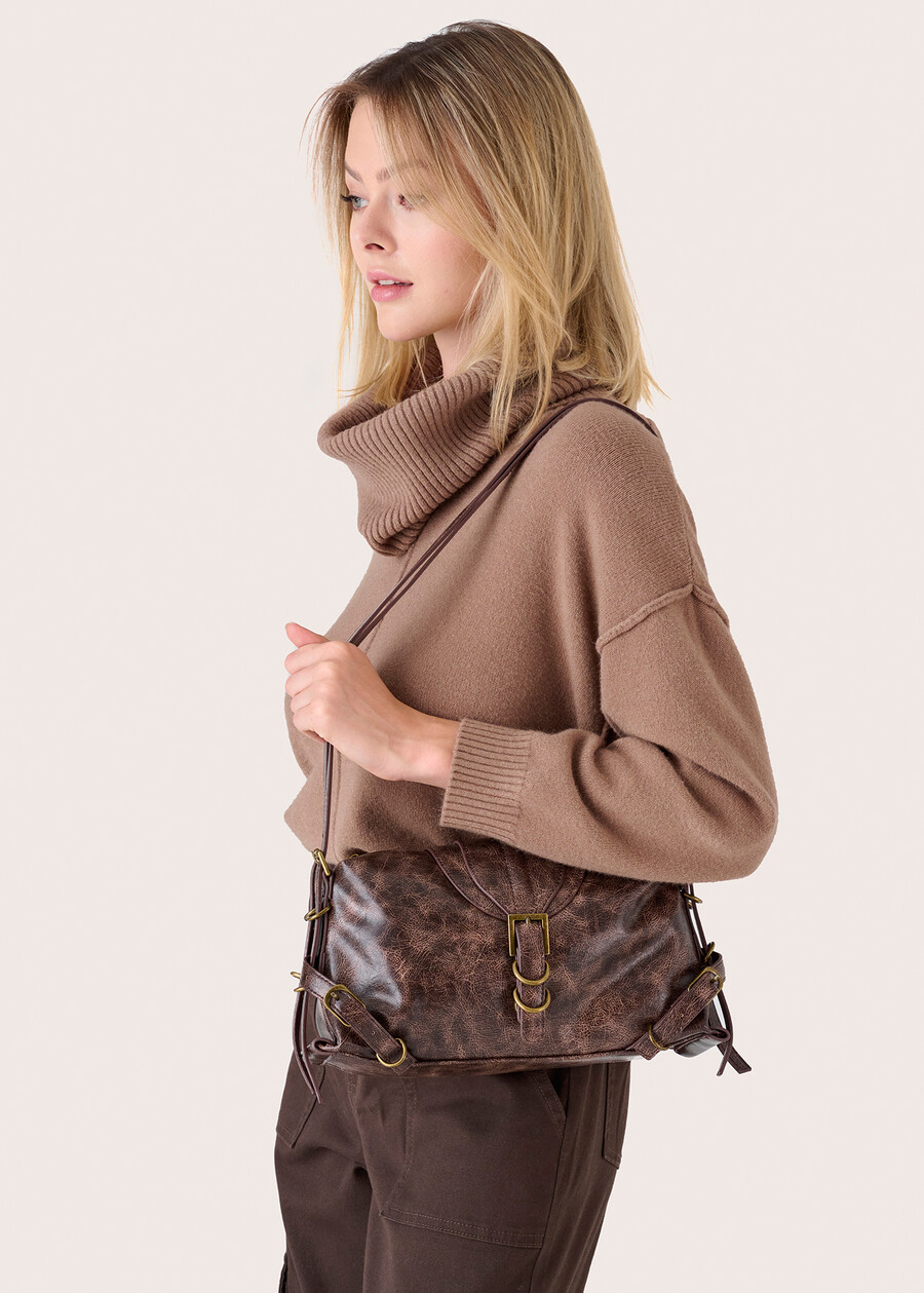 Benilda eco-leather crossbody bag MARRONE JAVA Woman , image number 1