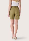 Boldi linen and cotton Bermuda shorts BIANCO WHITEVERDE ASPARAGO Woman image number 4