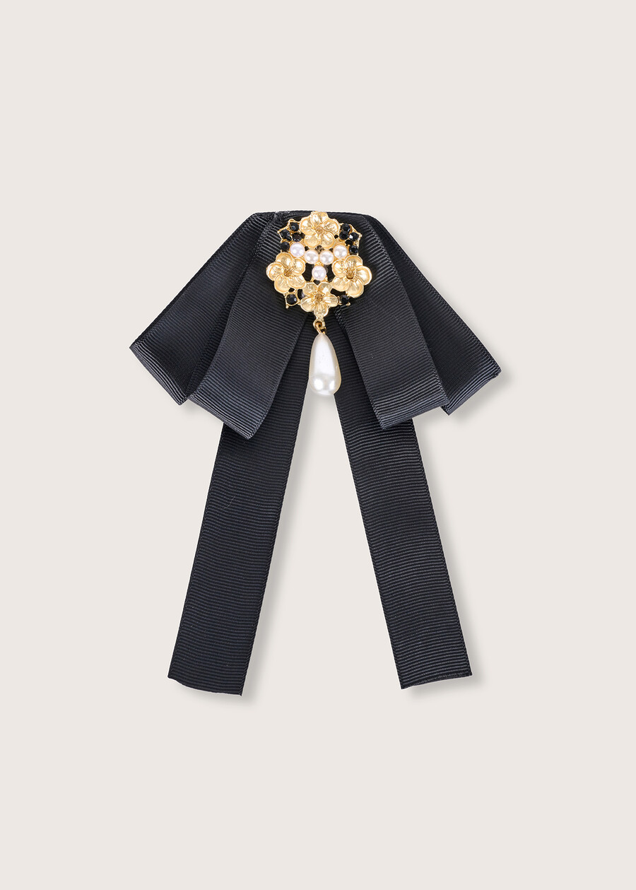 Goccia ribbon pin NERO BLACK Woman , image number 2