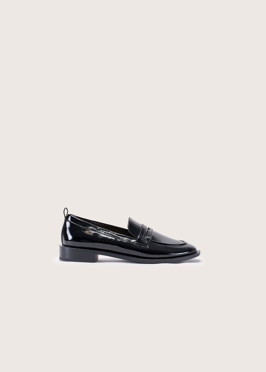 Semm lacquered eco-leather loafer NERO BLACK Woman , image number 2