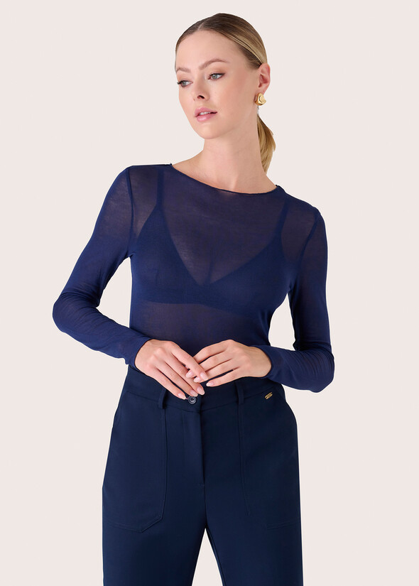 Maglia Sally in viscosa BLU Donna null