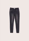 Kate denim cotton trousers GRIGIO DARK GREY Woman image number 5