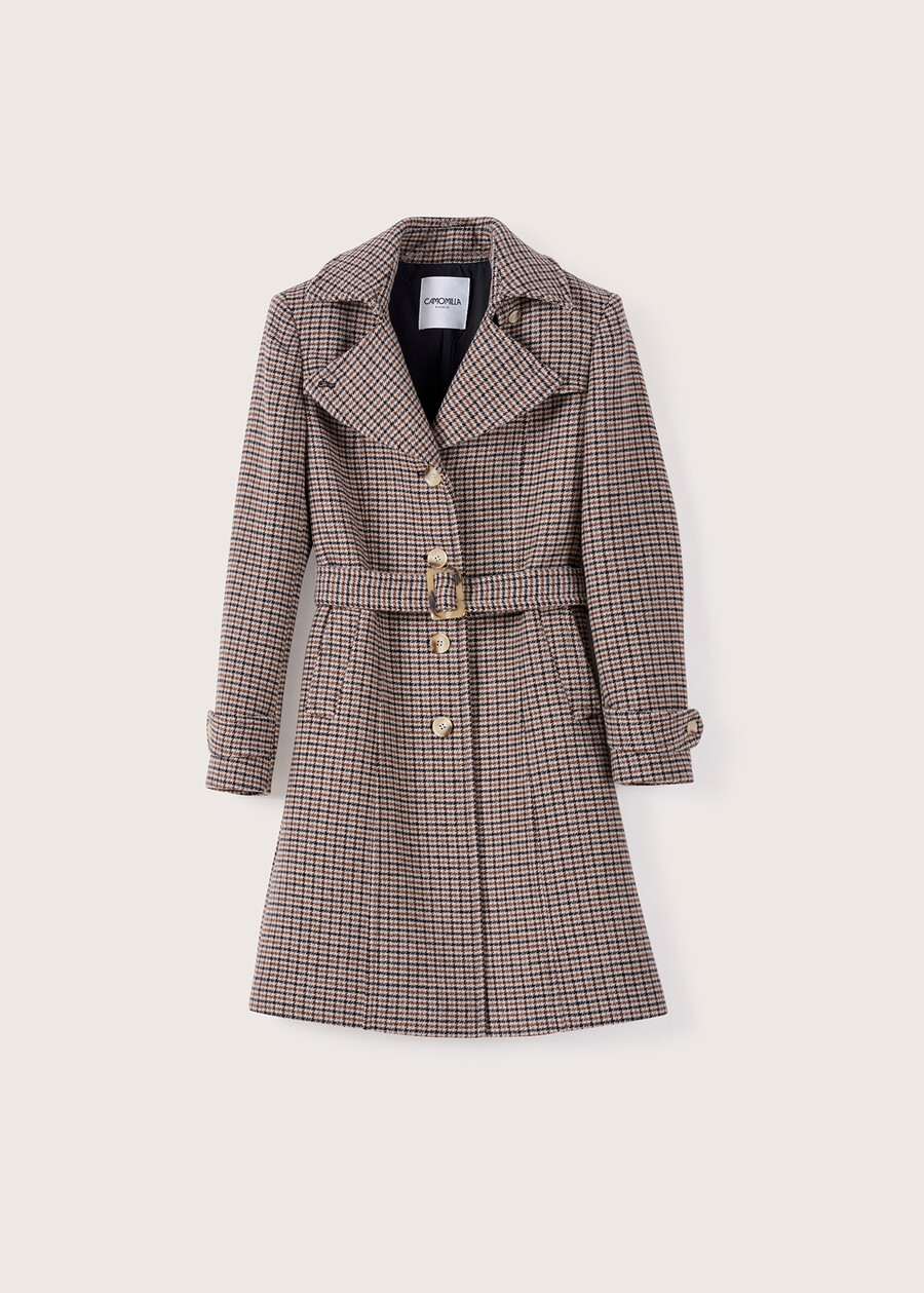 Coat with check pattern MARRONE Woman , image number 5