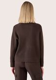 Carol cardigan ith high collar BEIGE LATTEMARRONE JAVA Woman image number 3