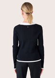 Curry polyviscose cardigan NERO BLACK Woman image number 4