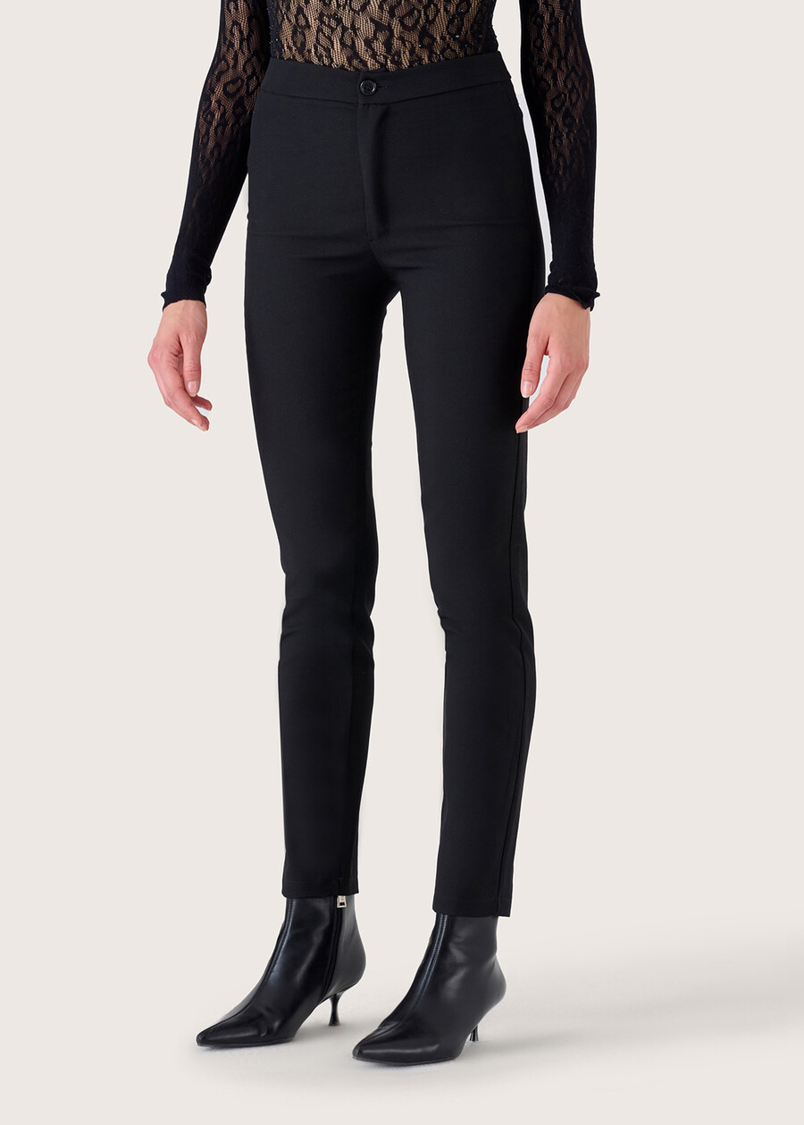 Claudia trousers in technical fabric NERO BLACK Woman , image number 2