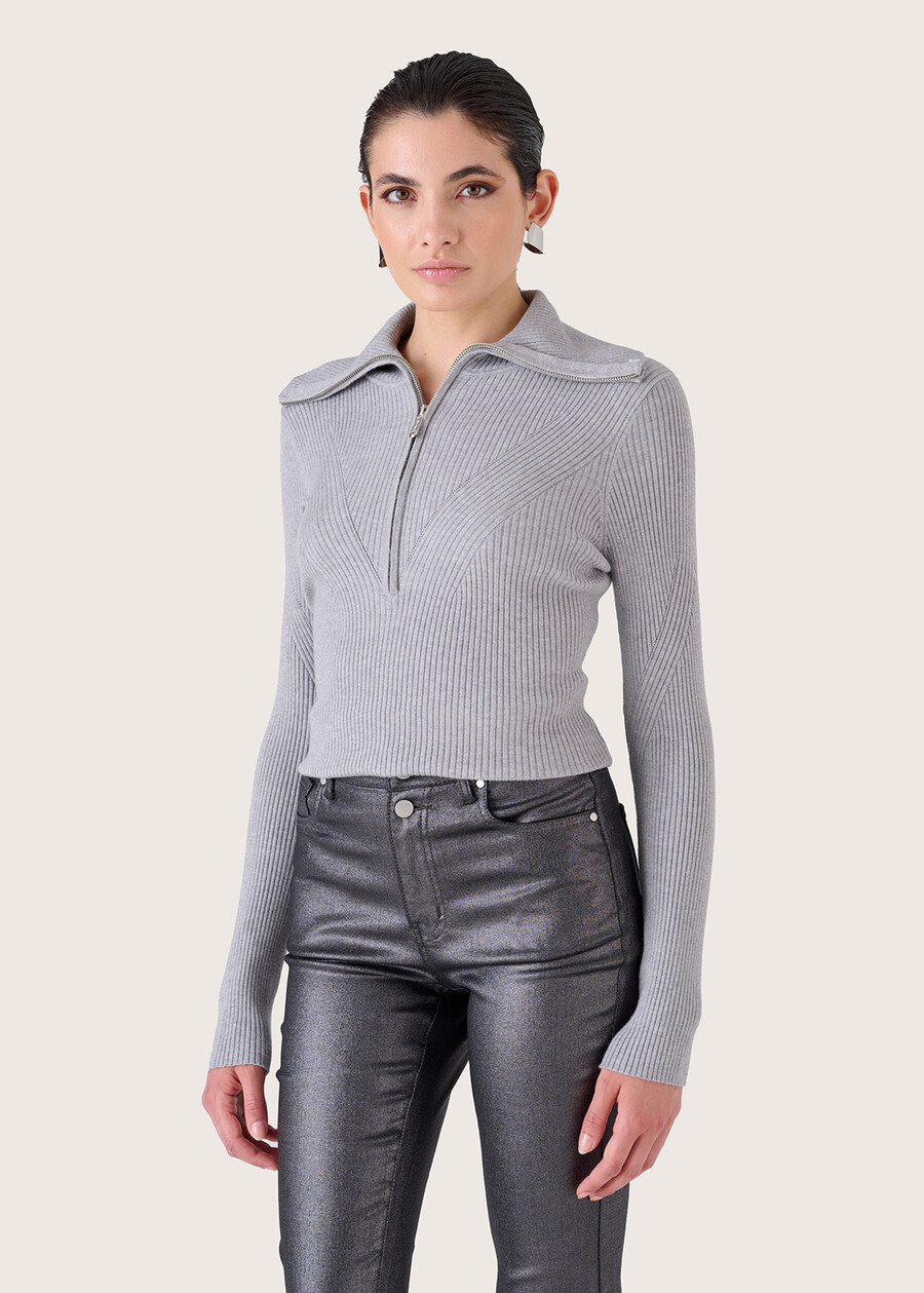 Chianti wide neck sweater GRIGIONERO BLACK Woman , image number 2