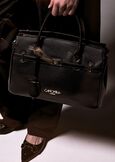 Belly eco-leather shopping bag NERO BLACKBEIGE Woman image number 1