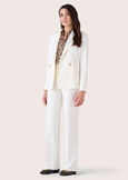 Giorgia trousers in Milano stitch BIANCO WHITENERO BLACK Woman image number 2