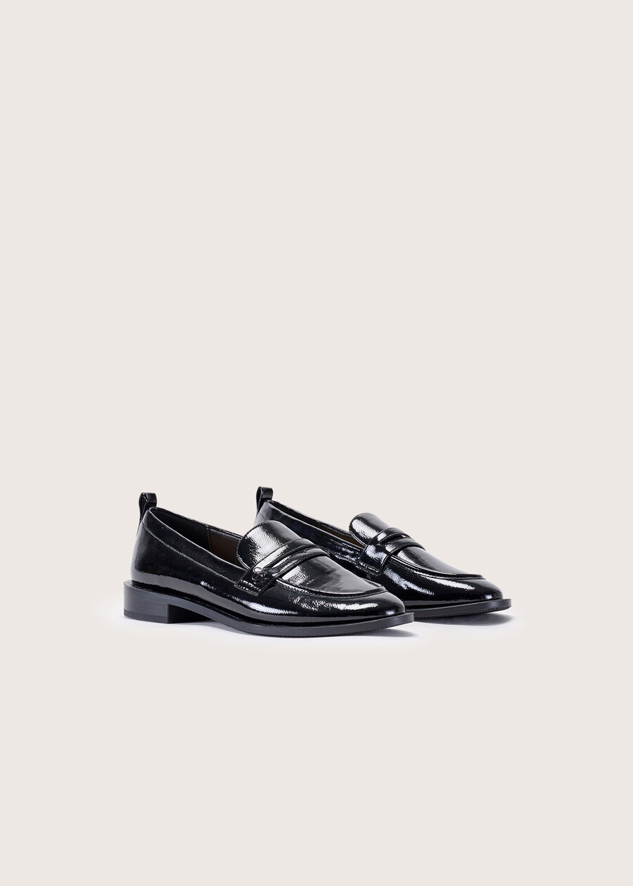 Semm lacquered eco-leather loafer NERO BLACK Woman , image number 3