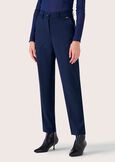 Lara trousers in polyviscose BLUE OLTREMARE Woman image number 2