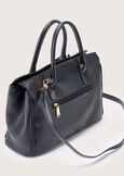 Belly eco-leather shopping bag NERO BLACKBEIGE Woman image number 6