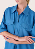 Cairoli crepe shirt BLU AVION Woman image number 2