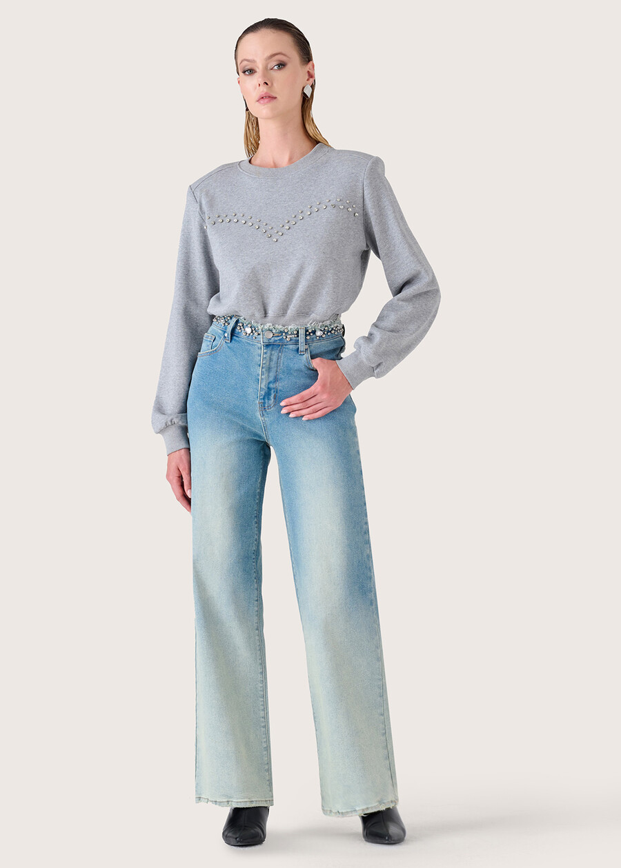 Daisy cotton denim trousers DENIM MEDIUM DENIM Woman , image number 2