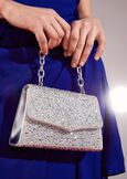 Brilla micro-strass clutch bag SILVER Woman image number 1