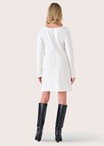 Adriana Milano stitch dress BIANCO WHITENERO BLACK Woman image number 4