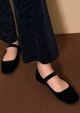 Saveria velvet ballerina shoes NERO BLACK Woman image number 1