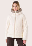 Pump double-fabric down jacket BEIGE LATTEBLUE DARK BLUE Woman image number 2