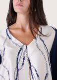 Cassia double fabric blouse BIANCO WHITEBIANCO OFF WHITE Woman image number 2