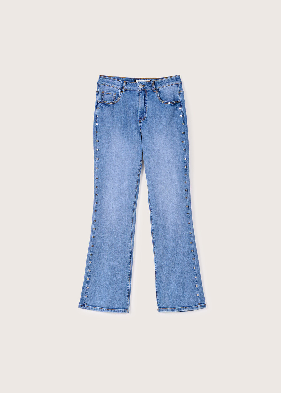 Jacqueline cotton denim trousers DENIM MEDIUM DENIM Woman , image number 5