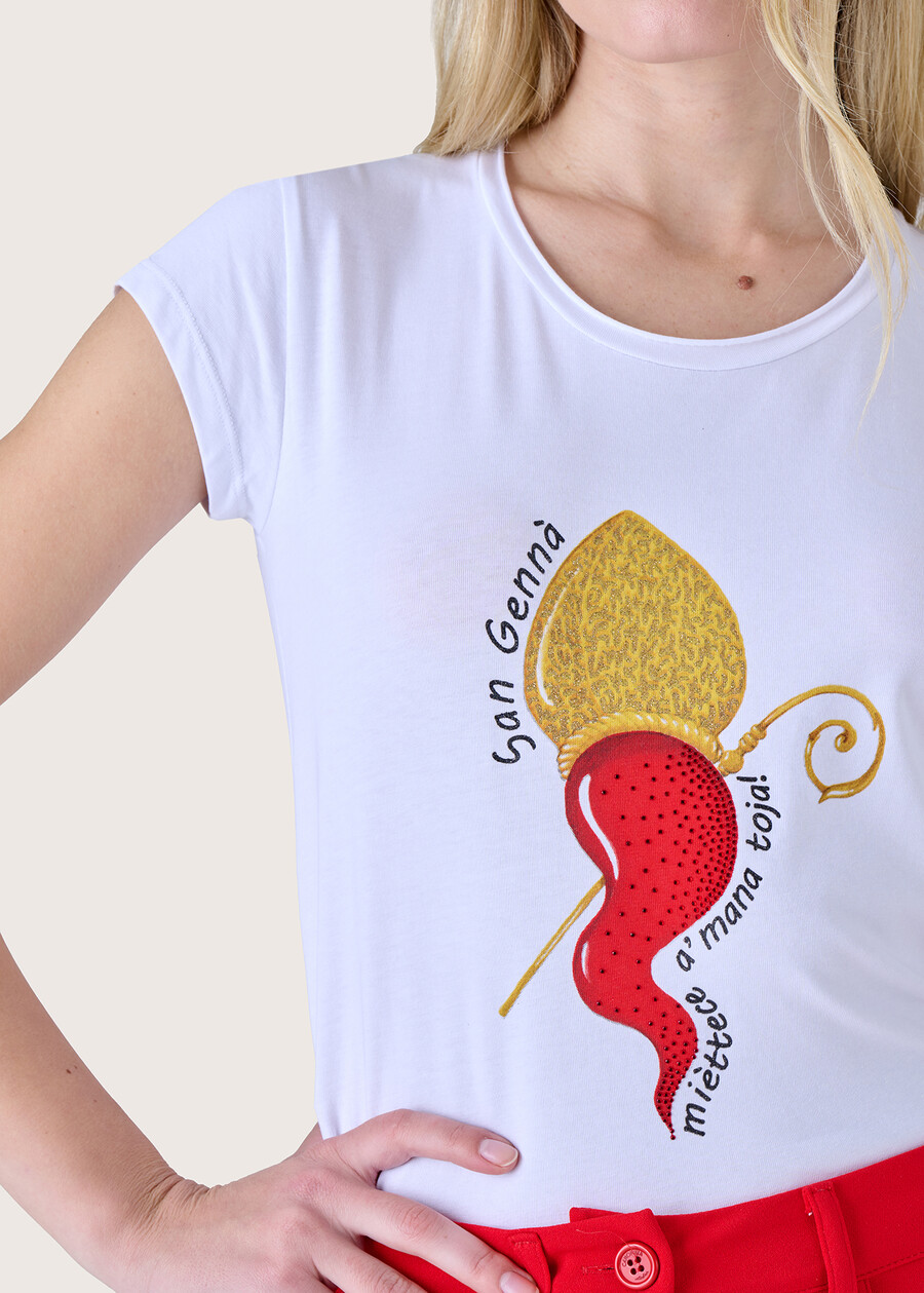 Samira cotton T-shirt BIANCO WHITE Woman , image number 2