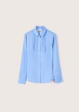 Celeste satin shirt BLU CELESTE Woman image number 4