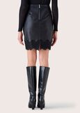 Genesi skirt in eco leather and trim NERO BLACK Woman image number 5