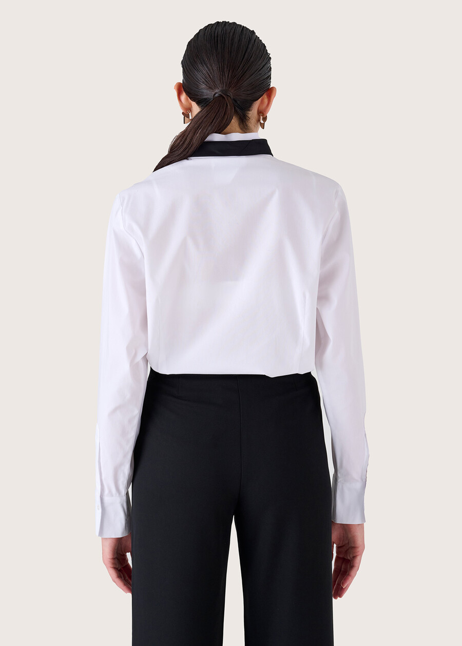 Carrot cotton blend shirt BIANCO WHITE Woman , image number 3