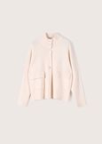 Carol cardigan ith high collar BEIGE LATTEMARRONE JAVA Woman image number 4