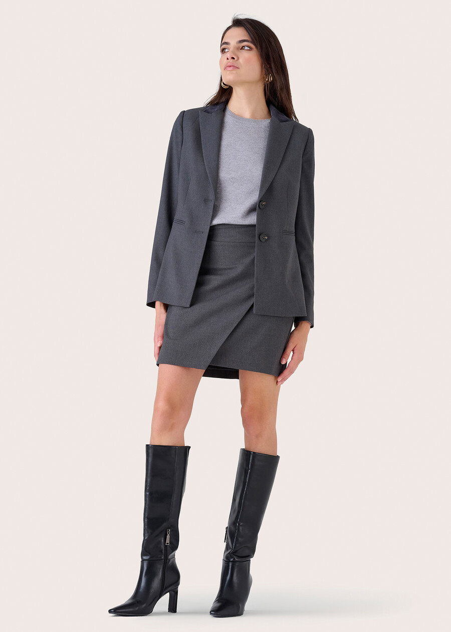 Gio skirt with silver ring GRIGIO DARK GREY Woman , image number 2