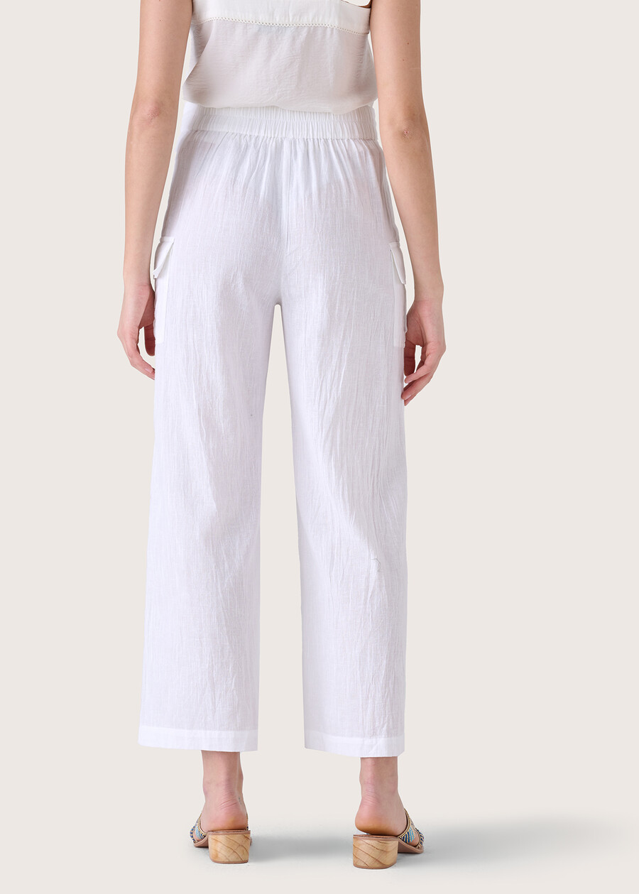 Papi palazzo trousers BIANCO WHITEBLU FRENCH Woman , image number 4