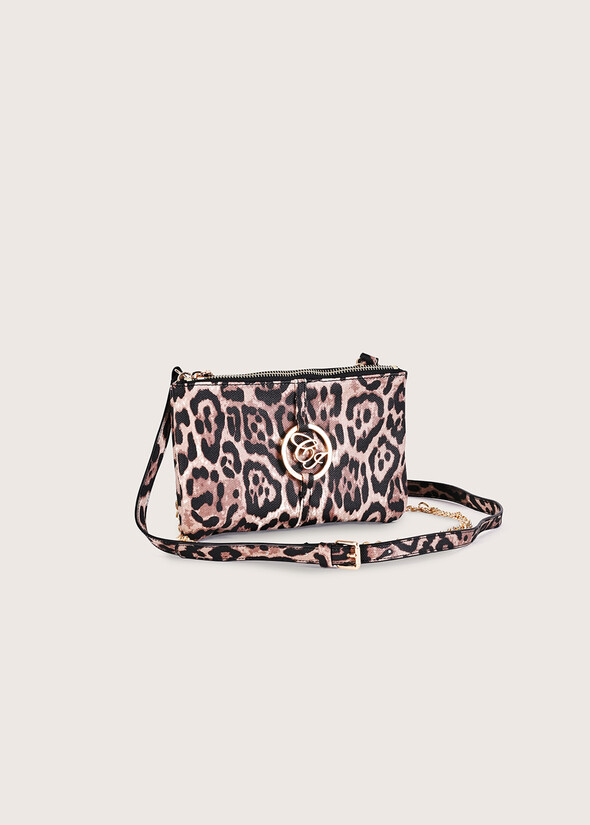 Pochette Tonga in ecopelle animalier NERO BLACK Donna null