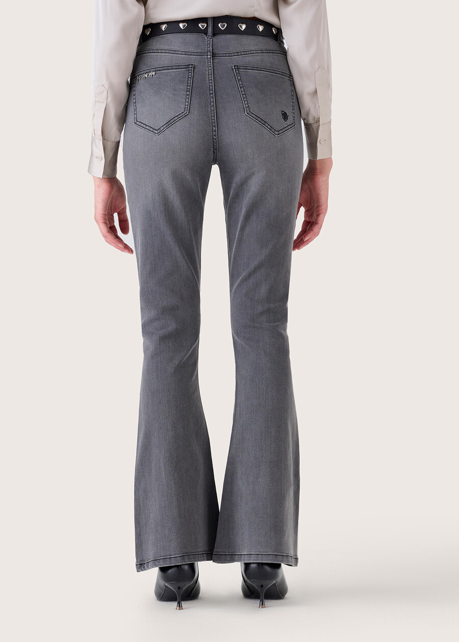 Cindy denim cotton trousers DENIM DARK DENIMGRIGIO GREY Woman , image number 4